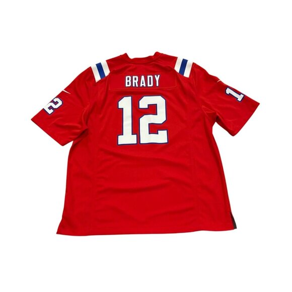 Nike New England Patriots Tom Brady #12 Red Throwback NFL Jersey Men's XL - Picture 1 of 8